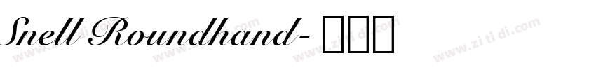 Snell Roundhand字体转换